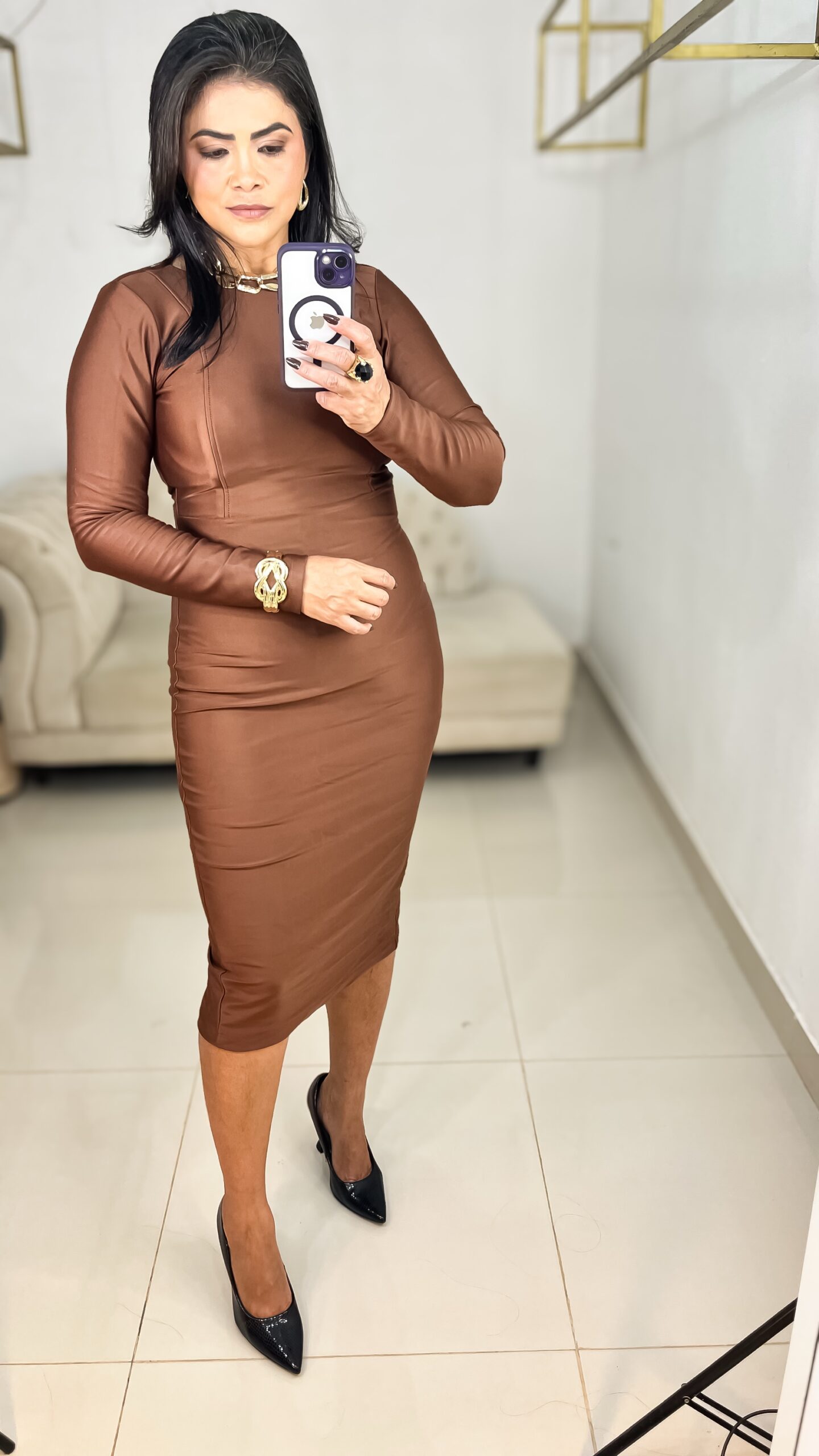 VESTIDO MANGA LONGA PRADA